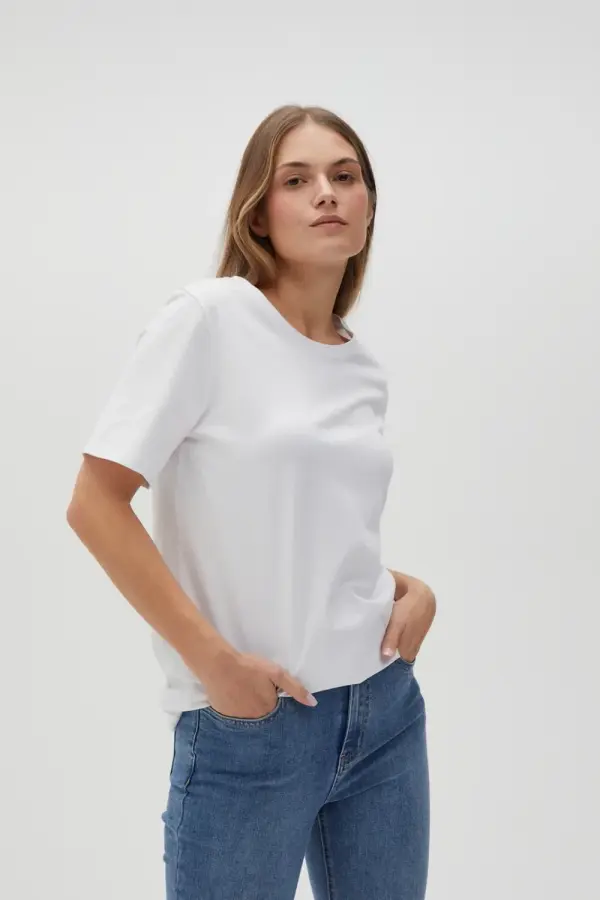 Marisse Marisse Women's T-Shirt L-Ts-4624 White