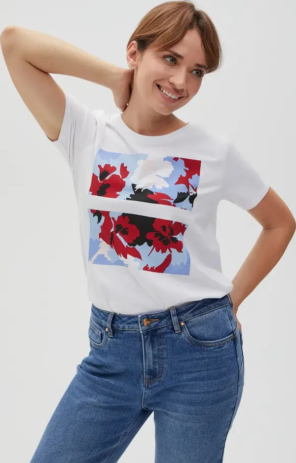 Marisse Marisse Women's T-Shirt L-Ts-4628 White