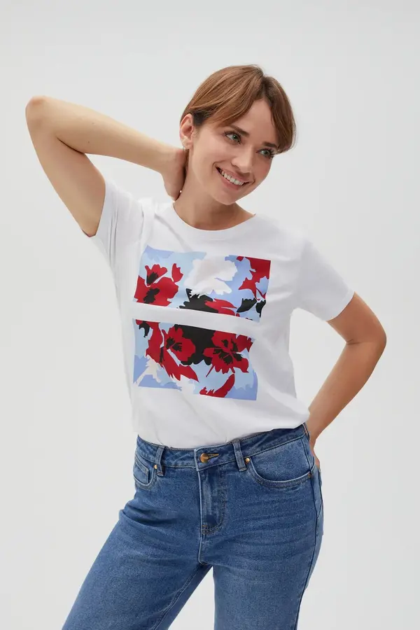 Marisse Marisse Women's T-Shirt L-Ts-4628 White