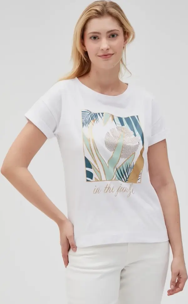 Marisse Marisse Women's T-Shirt L-Ts-4633 White