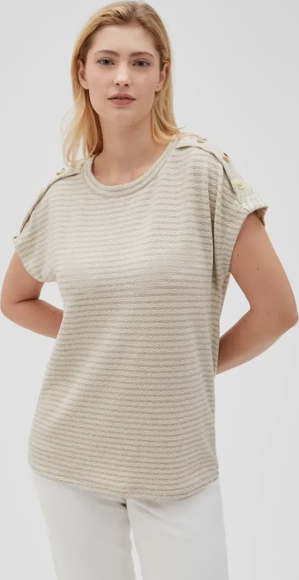 Marisse Marisse Women's T-Shirt L-Ts-4634 L.Beige