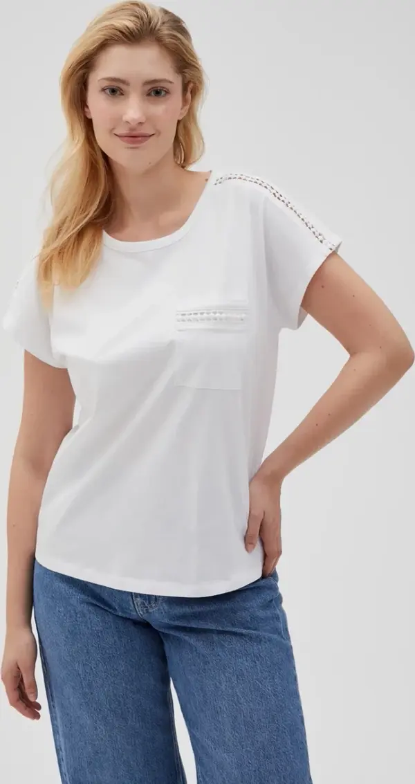 Marisse Marisse Women's T-Shirt L-Ts-4635 White