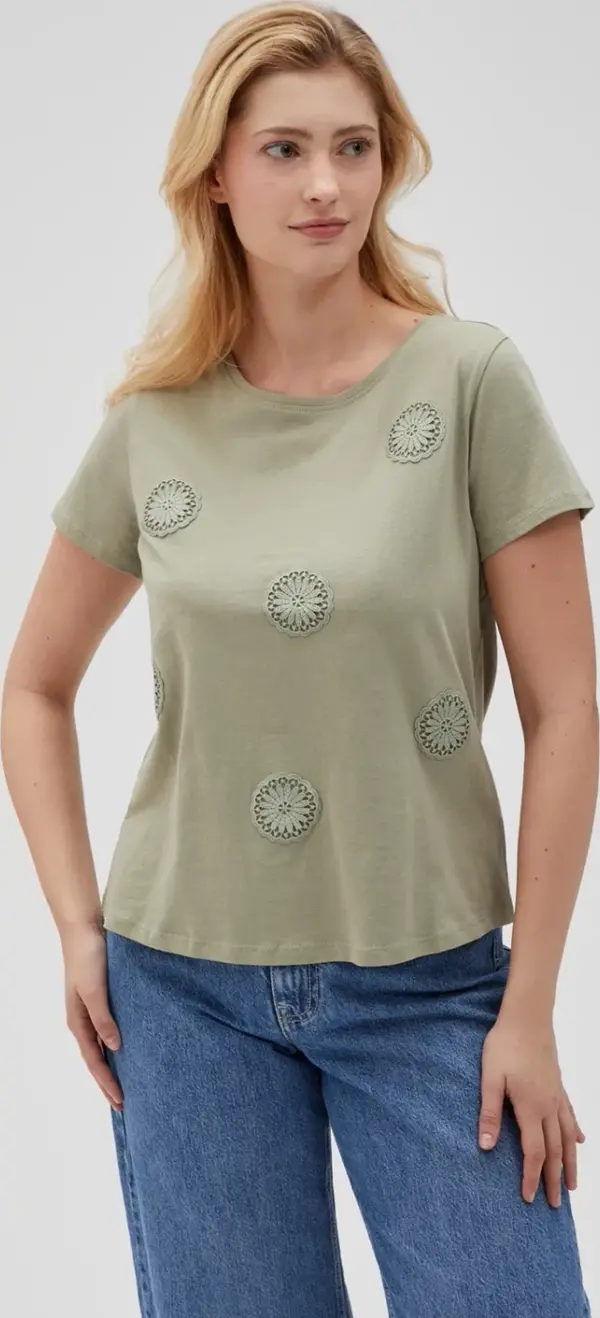 Marisse Marisse Women's T-Shirt L-Ts-4643 Olive
