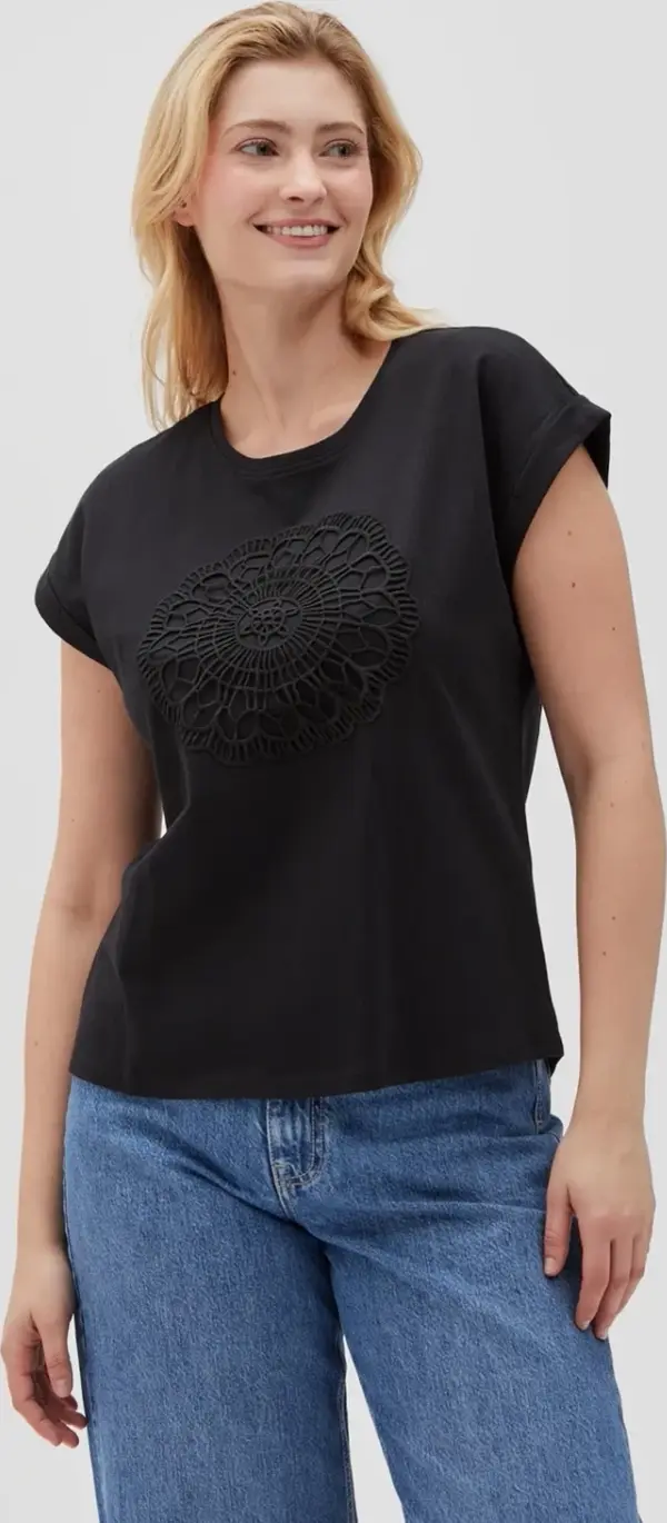 Marisse Marisse Women's T-Shirt L-Ts-4644 Black