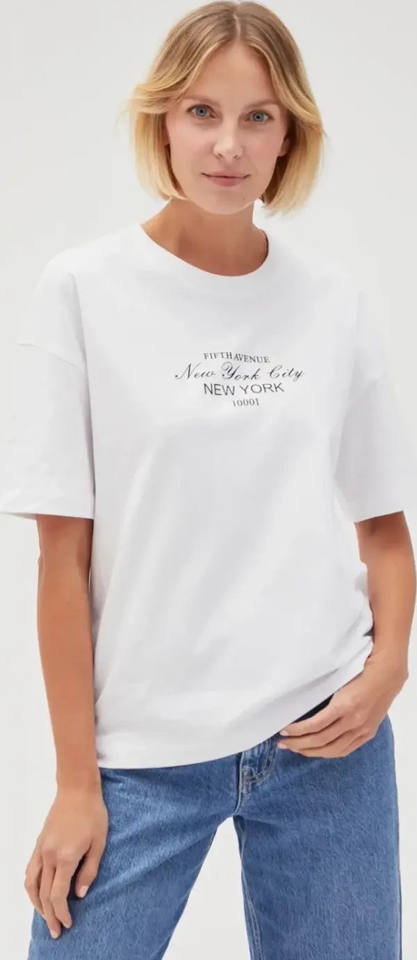 Marisse Marisse Women's T-Shirt L-Ts-4645 White