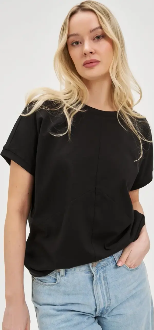Marisse Marisse Women's T-Shirt L-Ts-4654 Black