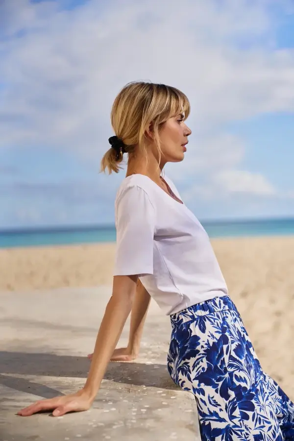 Marisse Marisse Women's T-Shirt L-Ts-4662 White