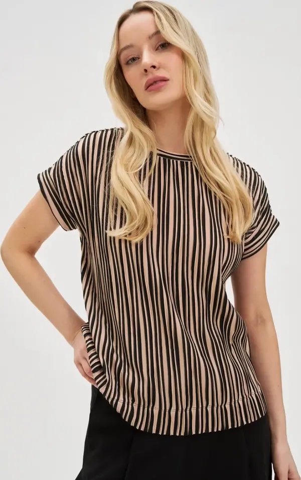 Marisse Marisse Women's T-Shirt L-Ts-4665 L.Beige