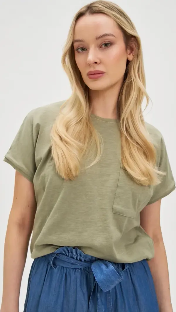 Marisse Marisse Women's T-Shirt L-Ts-4693 Olive