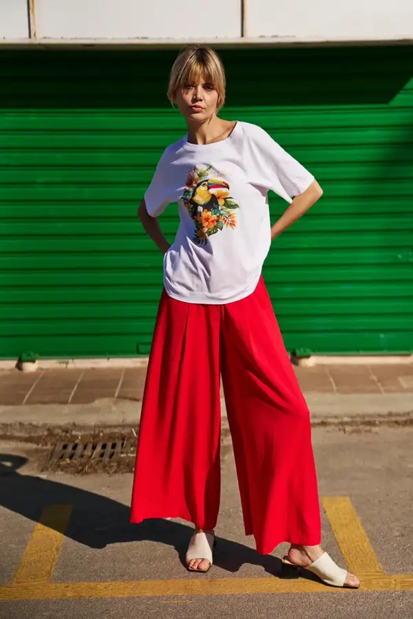 Marisse Marisse Women's T-Shirt L-Ts-4740 White