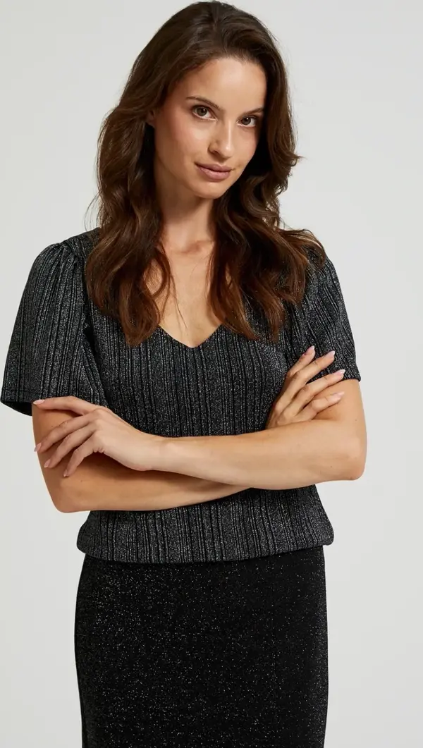 Marisse Marisse Women's T-Shirt Z-Ts-4528 Silver