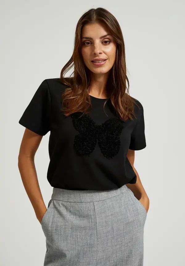 Marisse Marisse Women's T-Shirt Z-Ts-4533 Black