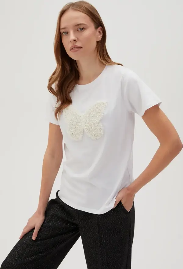 Marisse Marisse Women's T-Shirt Z-Ts-4533 White
