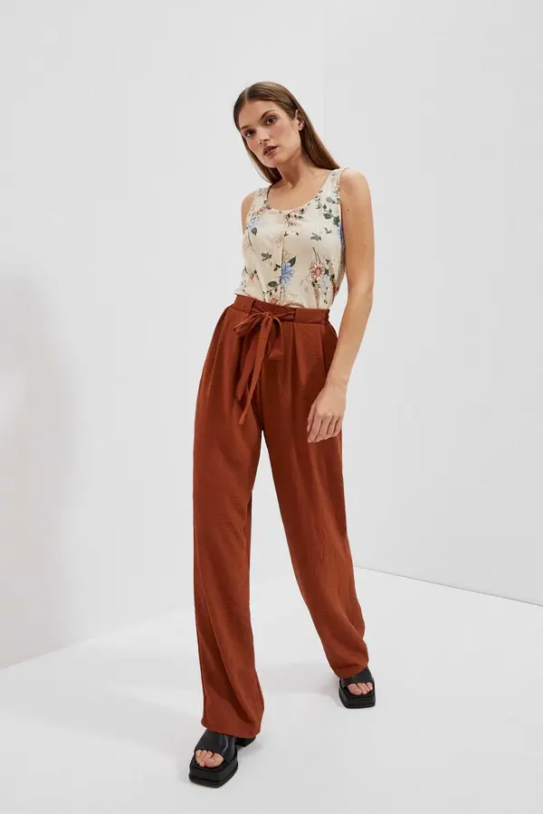 Marisse Marisse Women's Trousers L-Sp-4013 Brown