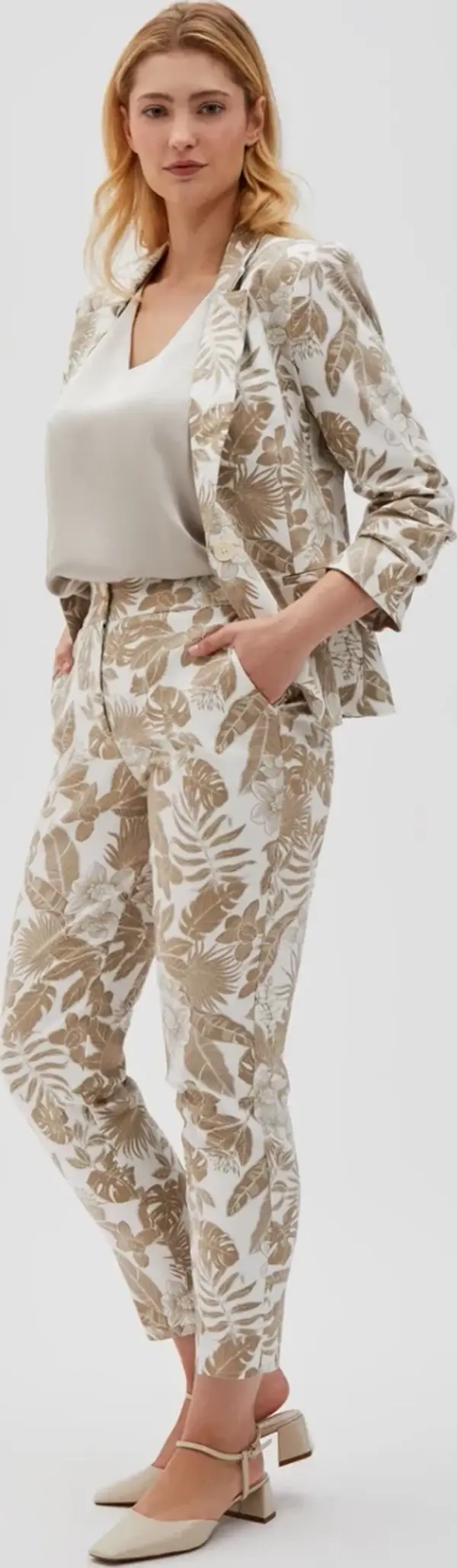 Marisse Marisse Women's Trousers L-Sp-4603 Off White