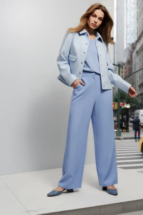 Marisse Marisse Women's Trousers L-Sp-4607 Blue