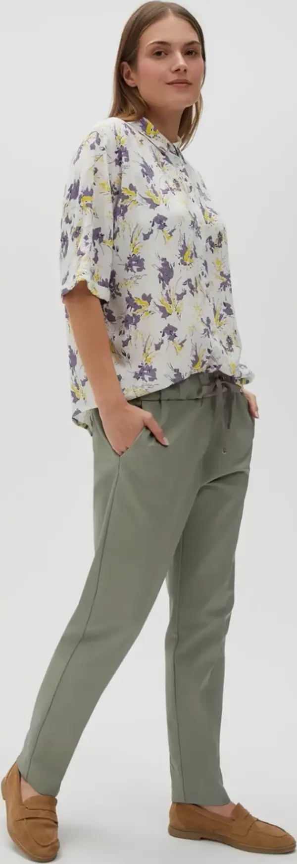 Marisse Marisse Women's Trousers L-Sp-4614 Olive