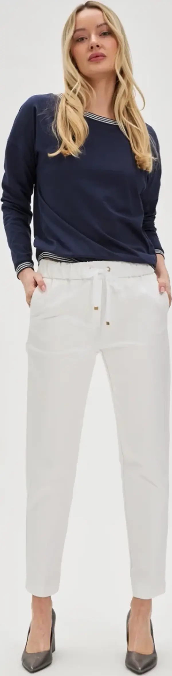 Marisse Marisse Women's Trousers L-Sp-4614 White