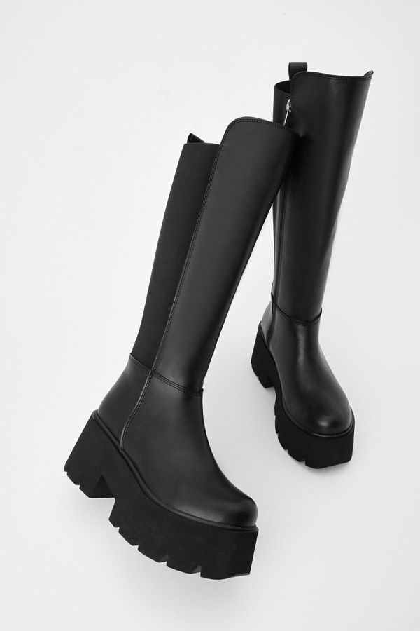 Marjin Marjin Women's Thick Welt Sole Daily Boots Ferlas Black