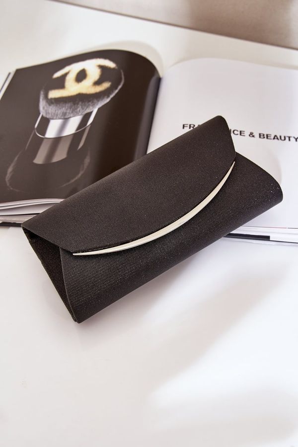 marka niezdefiniowana marka niezdefiniowana Блестяща Чанта За Визити Клъч Черна Састореа