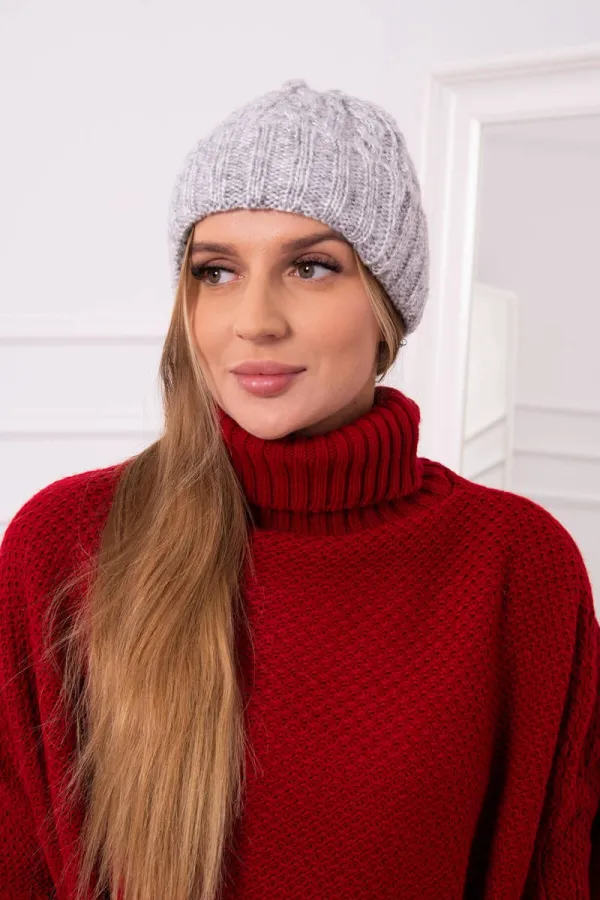 Kesi marka niezdefiniowana Cap with turn up Ariana K299 gray