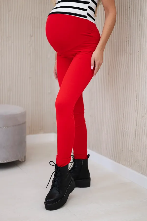 Kesi marka niezdefiniowana Cotton maternity pants red