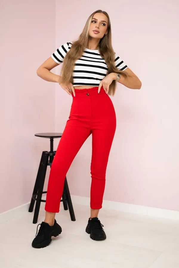Kesi marka niezdefiniowana Creased trousers red