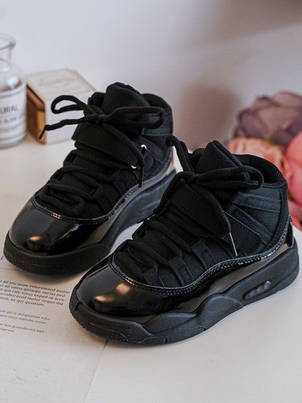 marka niezdefiniowana marka niezdefiniowana Детски спортни обувки с връзки Черни Дарина