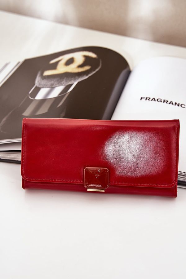 marka niezdefiniowana marka niezdefiniowana Еко Кожен Гладък Женски Портфейл Червен Еролия