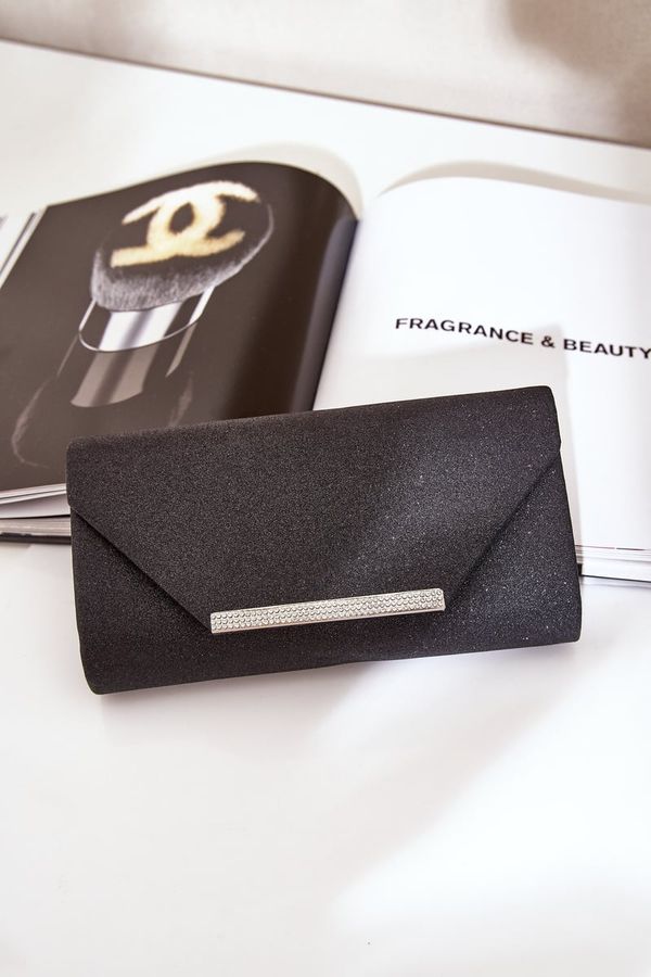 marka niezdefiniowana marka niezdefiniowana Елегантна Чанта Клъч С Блясък Черна Ремиала