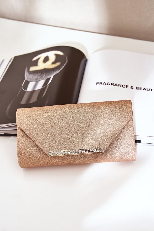 marka niezdefiniowana marka niezdefiniowana Елегантна Чанта Клъч С Блясък Розово Злато Remiala