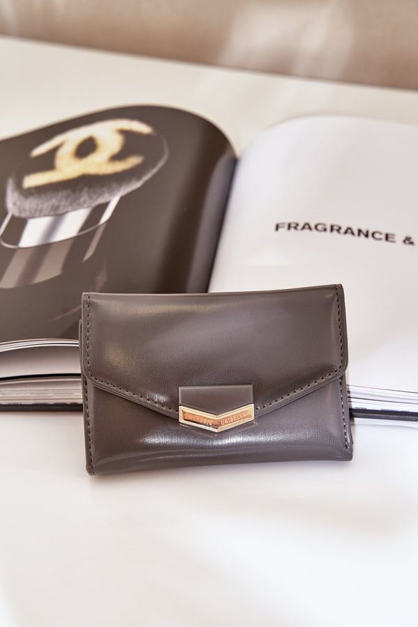 marka niezdefiniowana marka niezdefiniowana Лакиран Дамски Портфейл Тъмен Сив Rahner