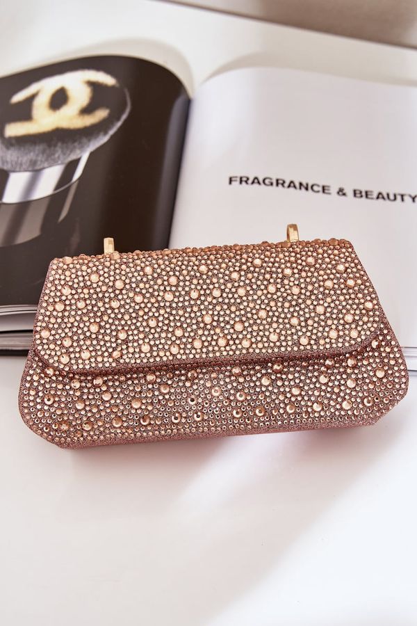 marka niezdefiniowana marka niezdefiniowana Оздобена Чанта За Визити Розово Злато Карити