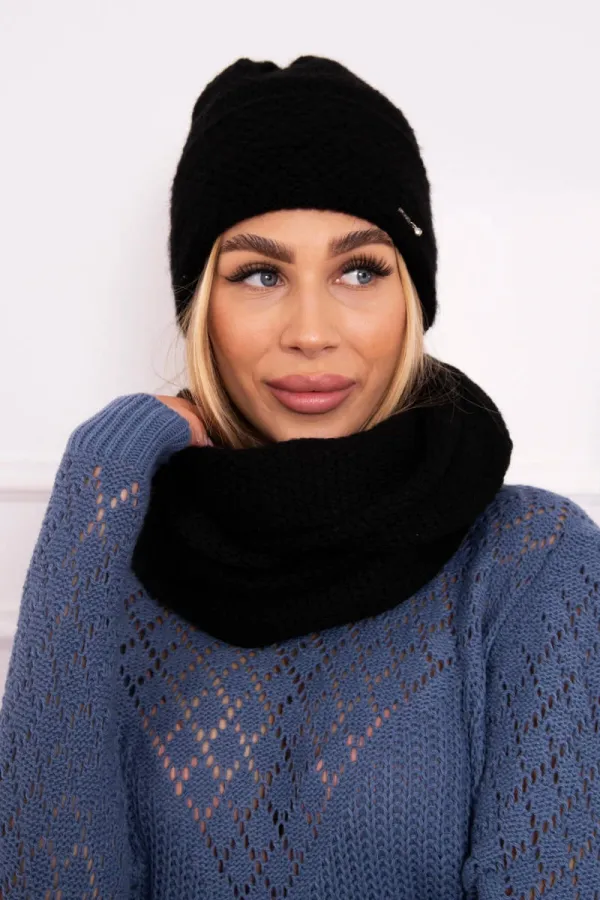 Kesi marka niezdefiniowana Women's set with mohair Pearl P101 black