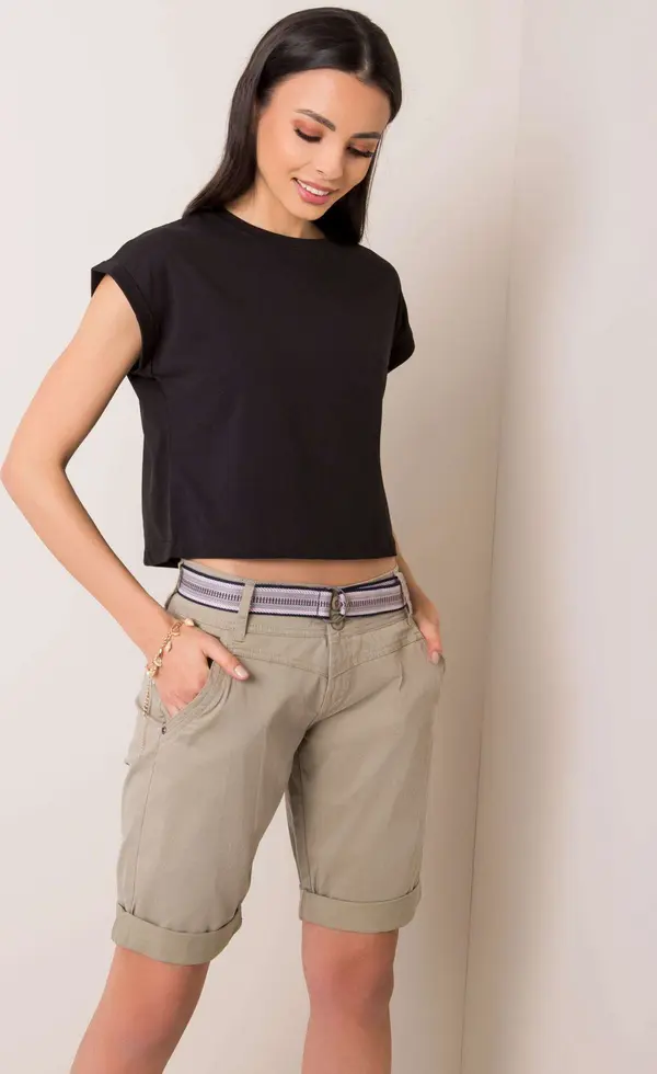 Sublevel Маслиненозелени шорти с колан SUBLEVEL