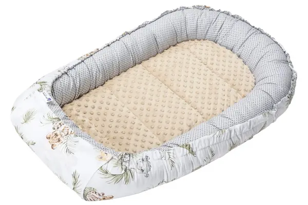 Medi Partners Medi Partners Baby cocoon/nest – Safari + beige Minky