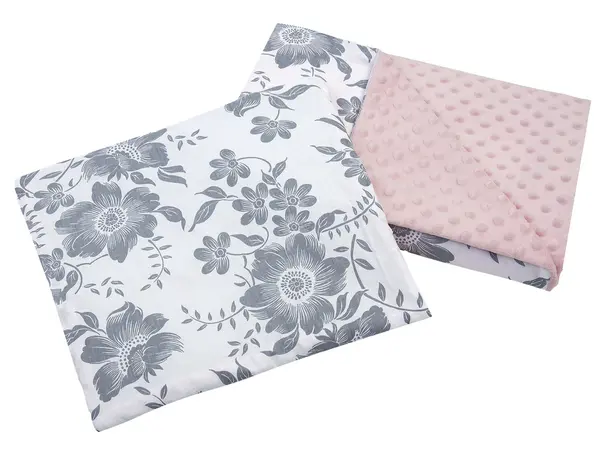 Medi Partners Medi Partners Quilt 55x75 + pillow 35x30 cotton + minky – Berry + pink Minky