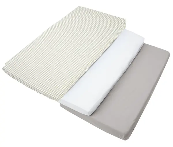 Medi Partners Medi Partners Set of 3 pcs. Fitted Sheet 60x120 cm 100% Cotton Baby Bed Linen Mattress
