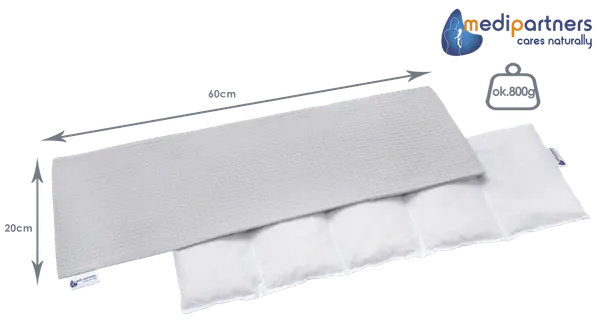 Medi Partners Medi Partners Thermophor with cherry seeds large 20x60 – 5 chambers Waffle – Gray