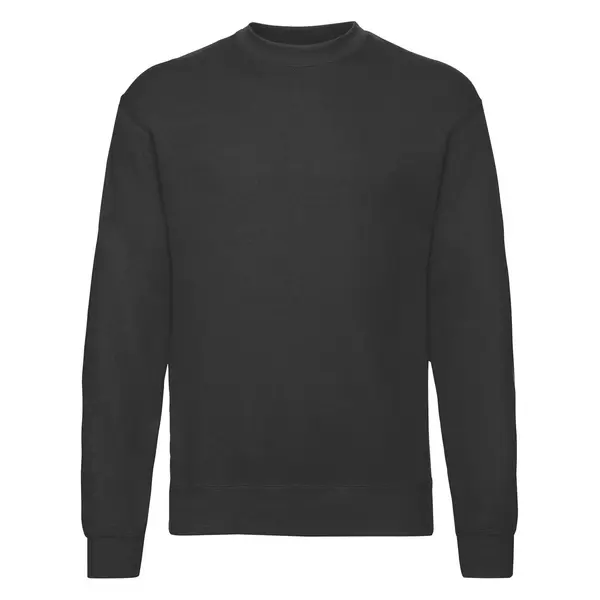 Fruit of the Loom Men's Black Sweatshirt Set-in Sweat Fruit of the Loom