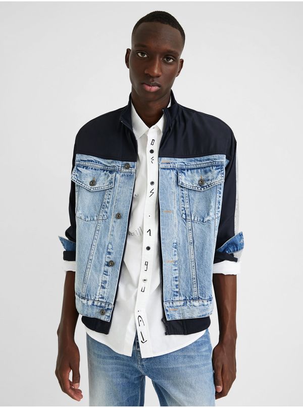 DESIGUAL Men's Blue Desigual Rene Denim Jacket - Men