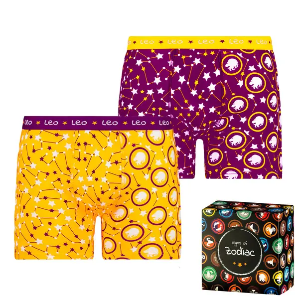 Frogies Men's boxers Frogies Zodiac Лъв 2P Gift box