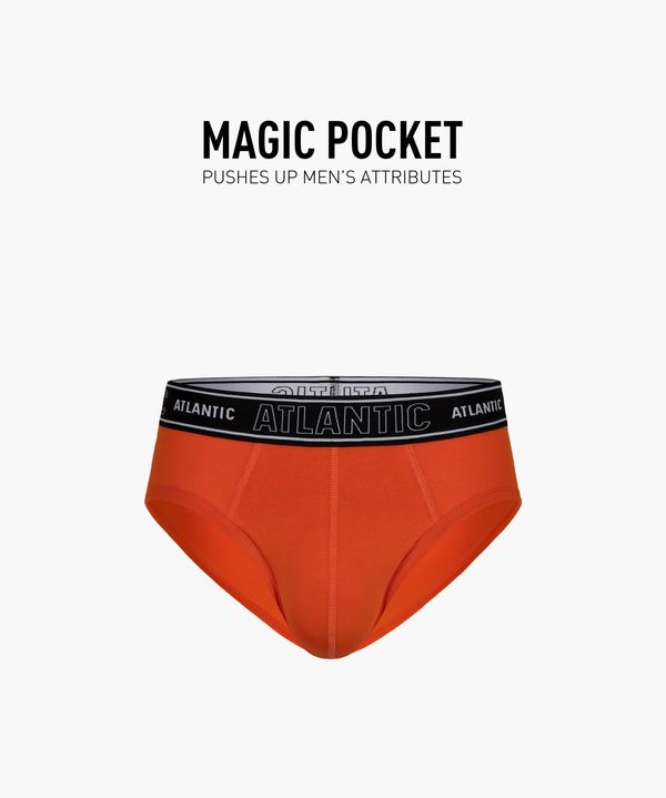 Atlantic Men's briefs ATLANTIC Magic Pocket - orange