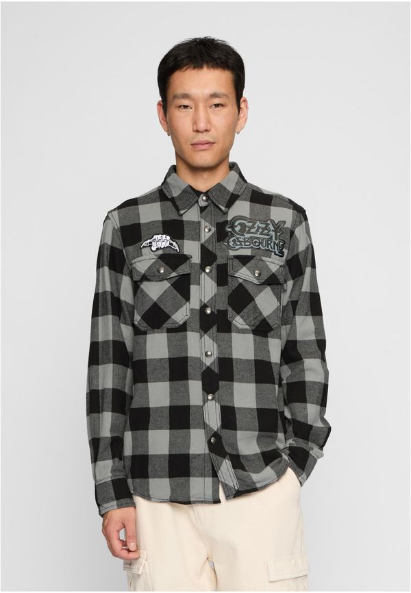 Brandit Men's checkered shirt Ozzy with long sleeves black/gray