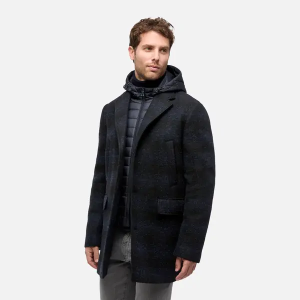 GEOX Men's Dark Blue Coat Geox Claudio - Men's