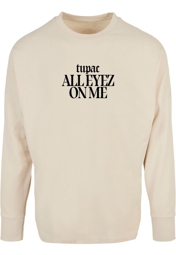 Mister Tee Men's hoodless sweatshirt 2Pac All Eyez on me Tracklist Cut On cream