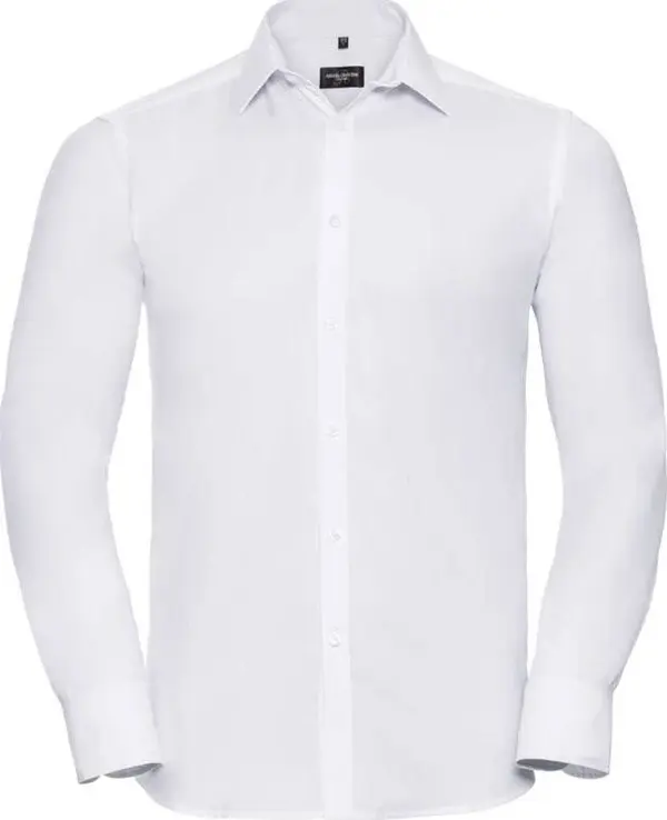 RUSSELL Men's Long Sleeve Herringbone Shirt Russell