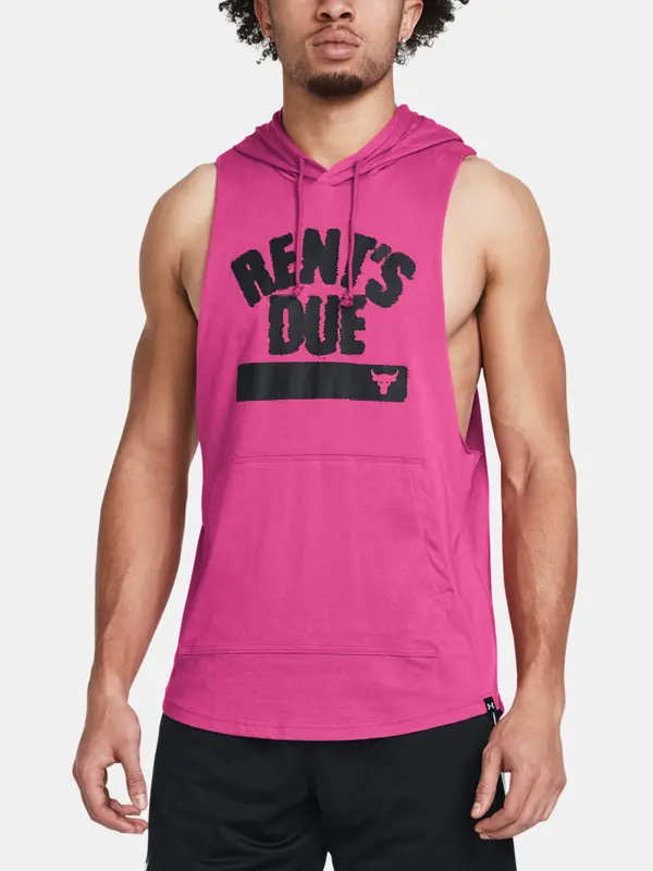 Under Armour Men's Pink Under Armour UA Project Rock Rents Due SL Tank Top HD