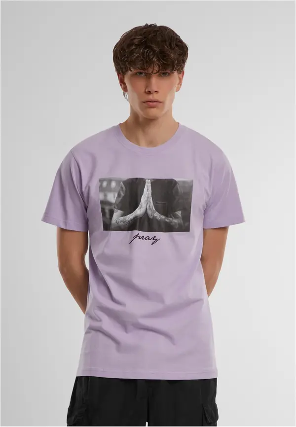 Mister Tee Men's Pray T-Shirt - Purple