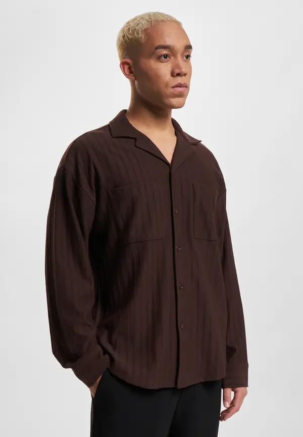 DEF Men's shirt Cali dark brown